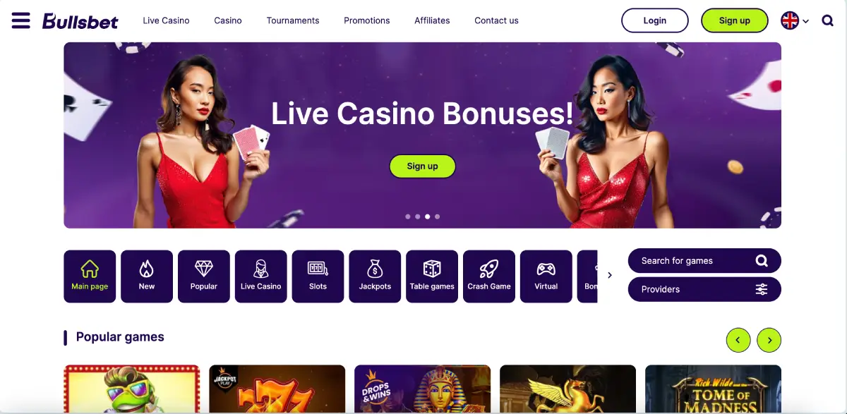 Bullsbet official website homepage